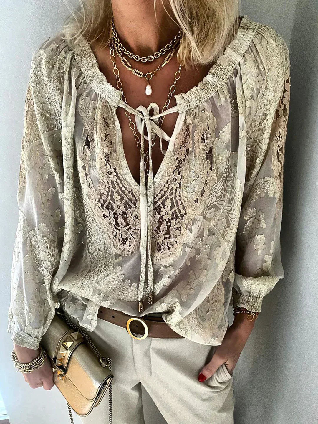 Marta® | Exclusive Blouse With Lace Decorations