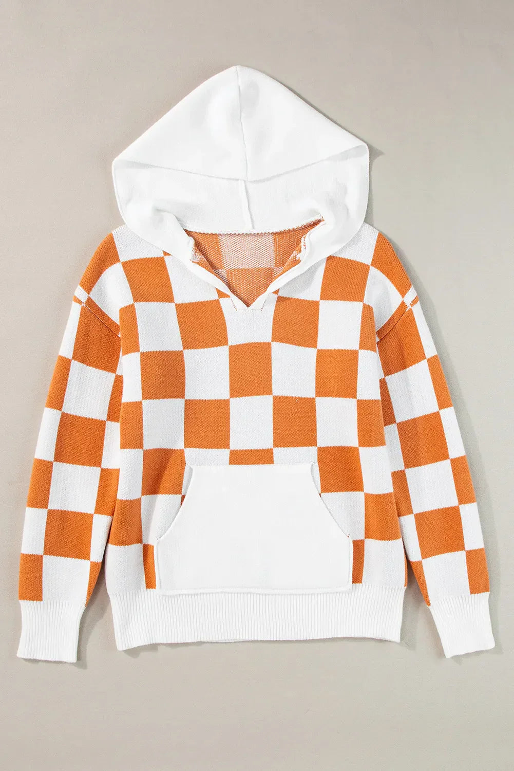 Paulina | Checked long sleeve hoodie