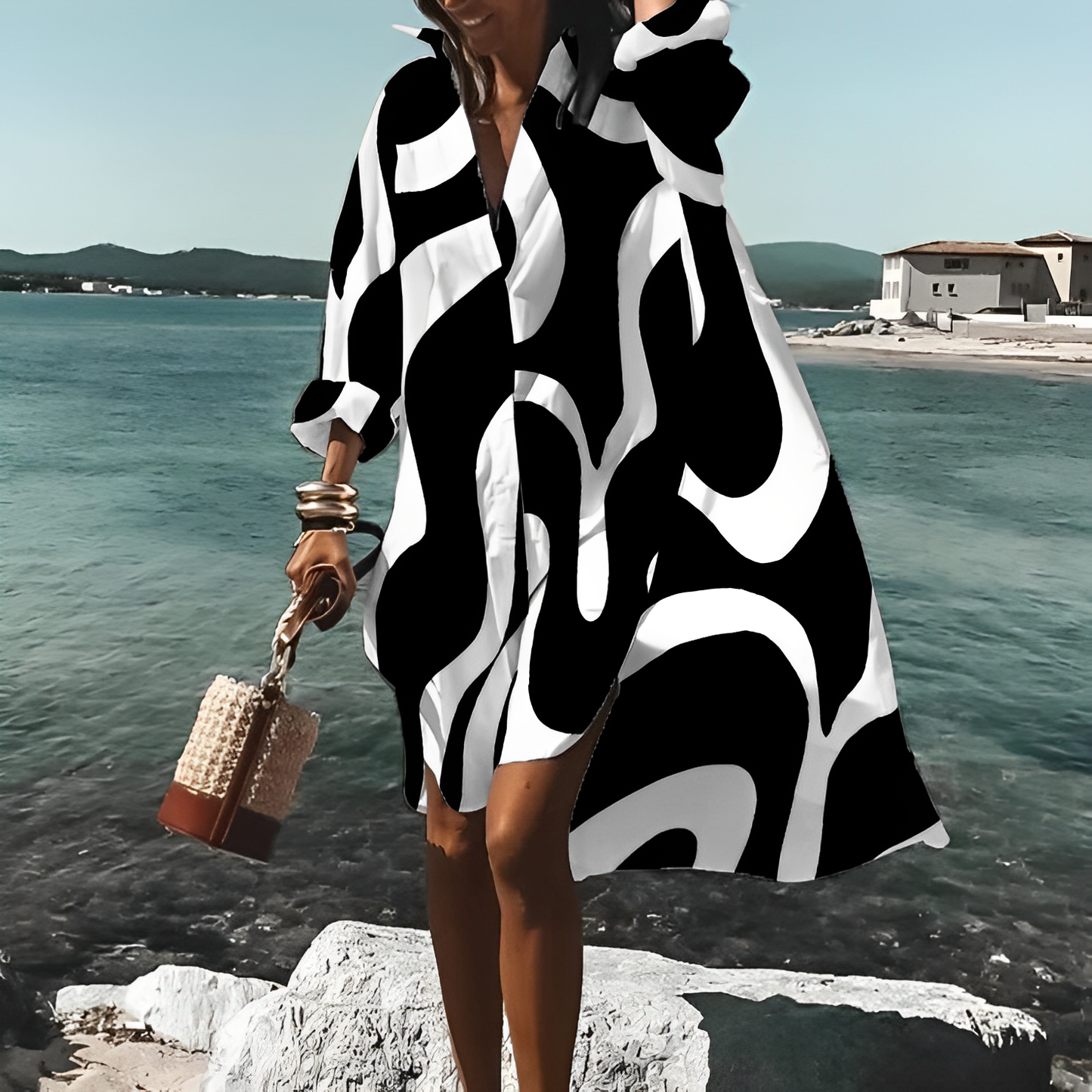 Lana® | Knee-Length Dress With Unique Print