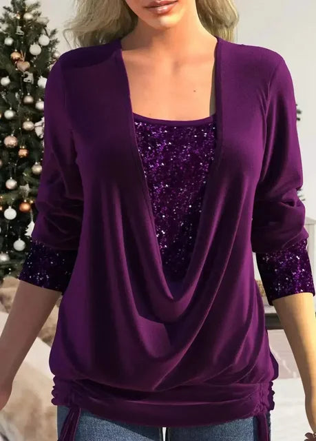 Luisa® | Velvet Blouse With Sequins