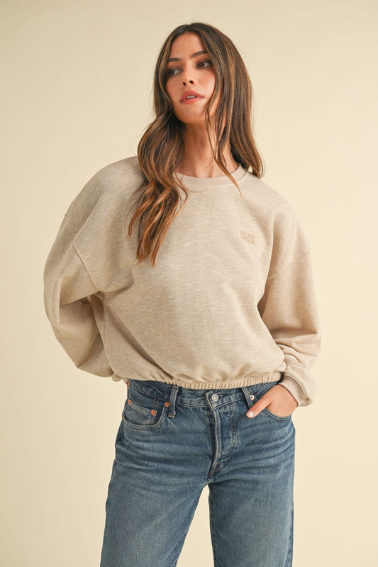 Alba | Mable crew neck sweatshirt with letter embroidery