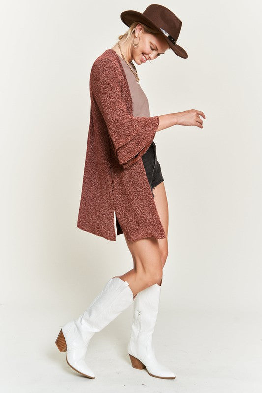 Matilde | Glittery kimono cardigan with bell sleeves