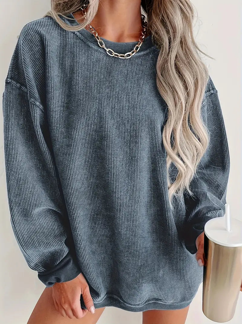 Anja | Perfectly stylish women's winter sweater made of corduroy