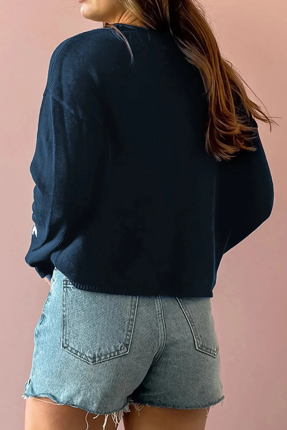 Blanca | Long-sleeved sweater with a star crew neck