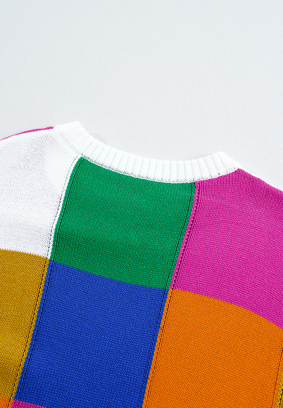 Marina | Color block sweater with a crew neck and long sleeves