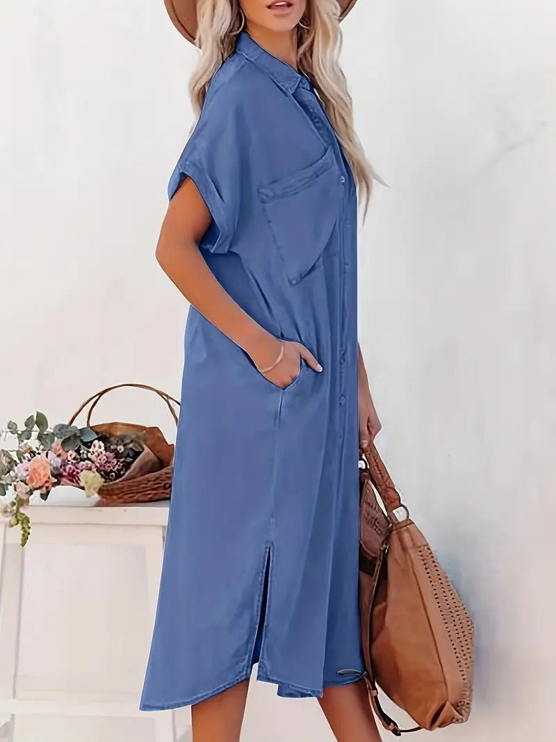 Carina® | Denim Dress Batwing Sleeves