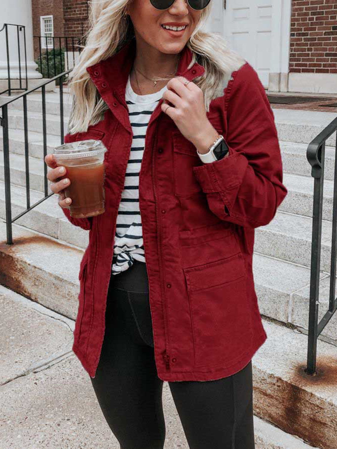 Carolina | Long sleeve zip jacket with pockets