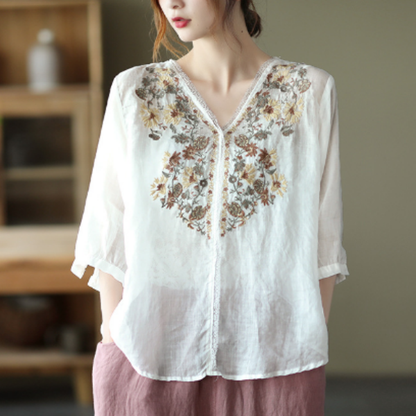 Geneva® | Embroidered women's blouse