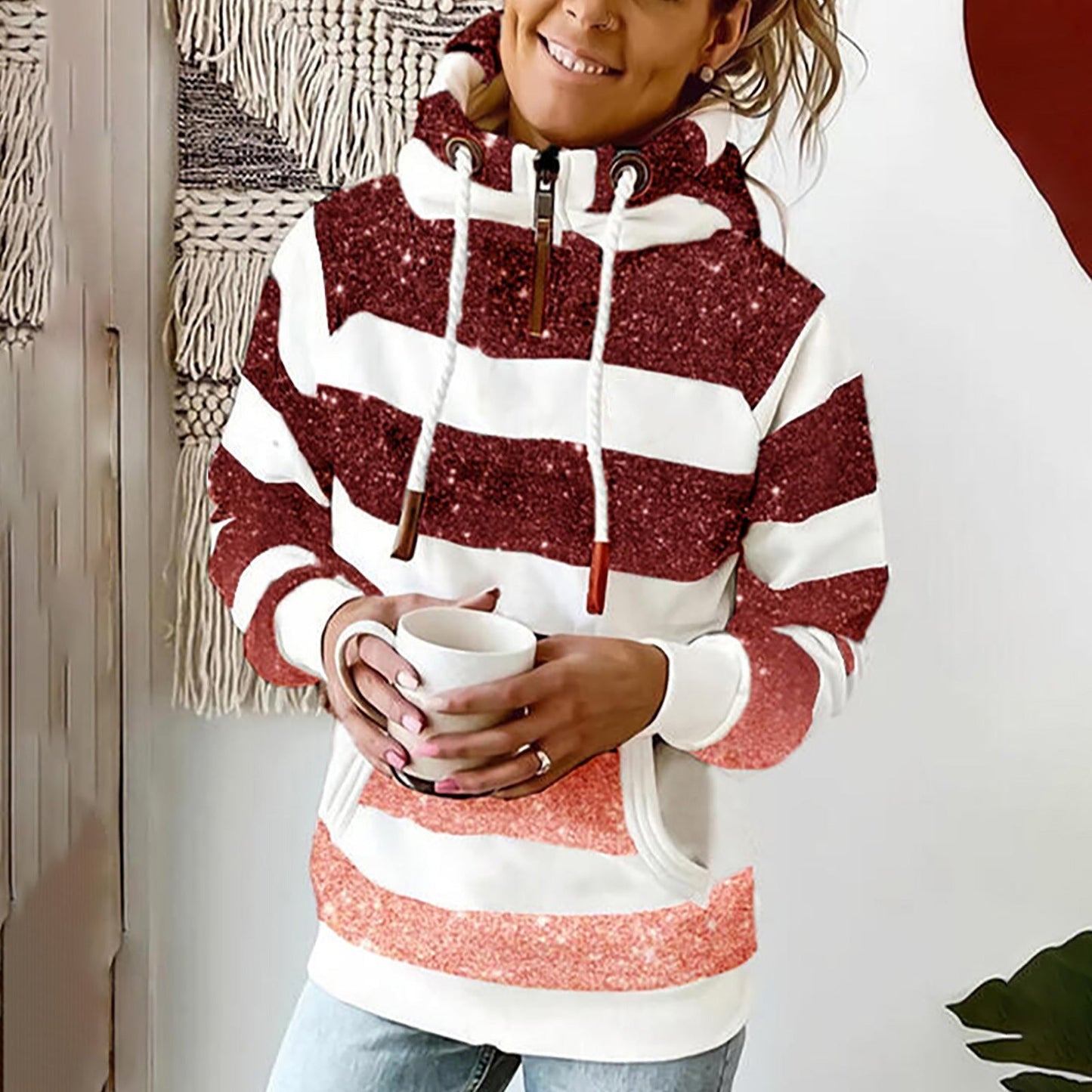 Lorena | warm sweatshirt with long sleeves for winter