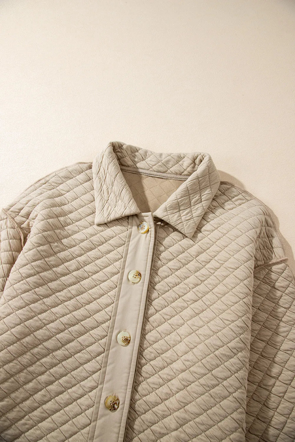 Magda | Long sleeve jacket with button down collar and collar