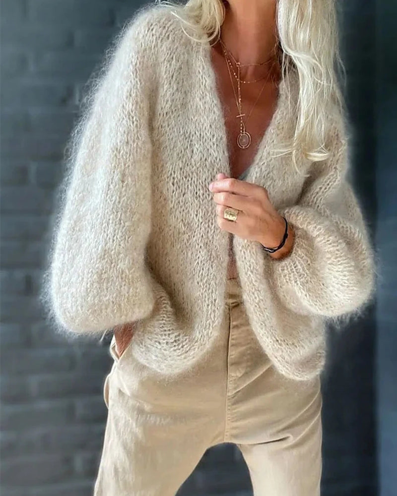 Zuleyka® | Cardigan plain à Manches Larges
