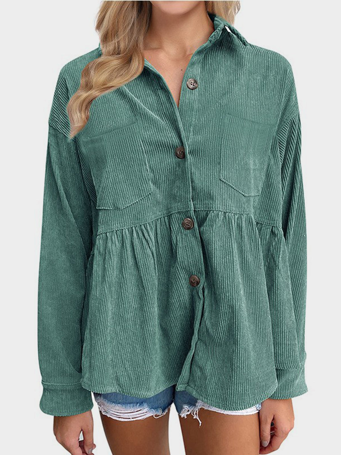 Mirjam | Button-down, long-sleeved shirt