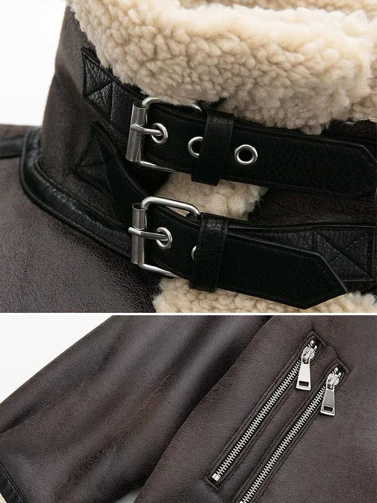 Marta® | Fashionable winter coat: long sleeve women's jacket