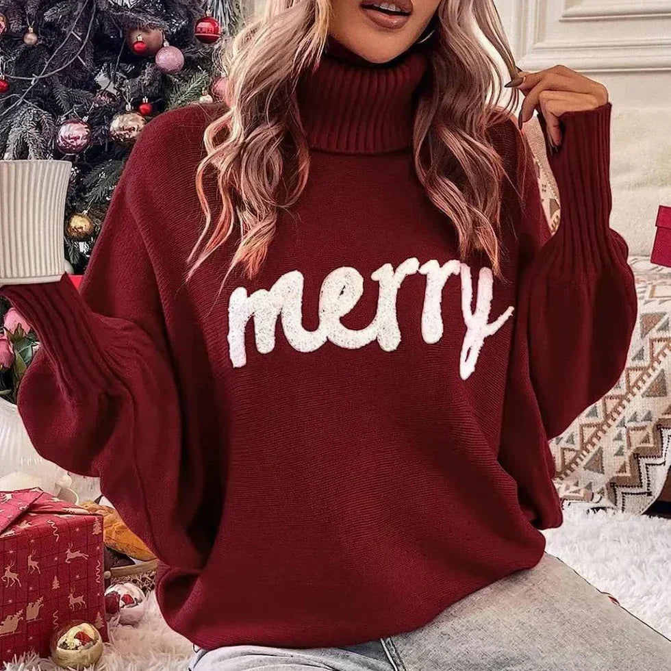 Maite | Cozy and festive turtleneck sweater for women