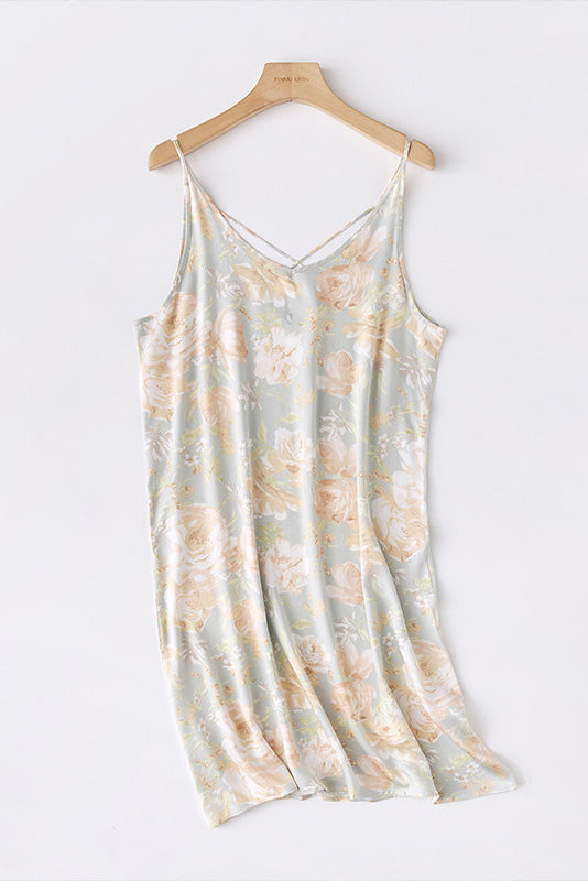 María Fernanda® | Printed Camisole Dress With Crossed Straps At The Back