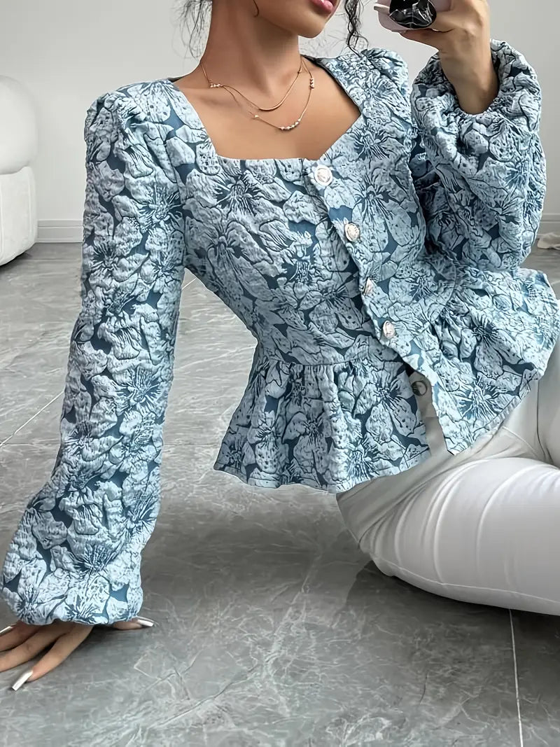 Agata® | Elegant Floral Print Blouse