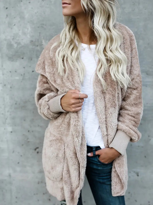 Gabriela | Fluffy cardigan with hood