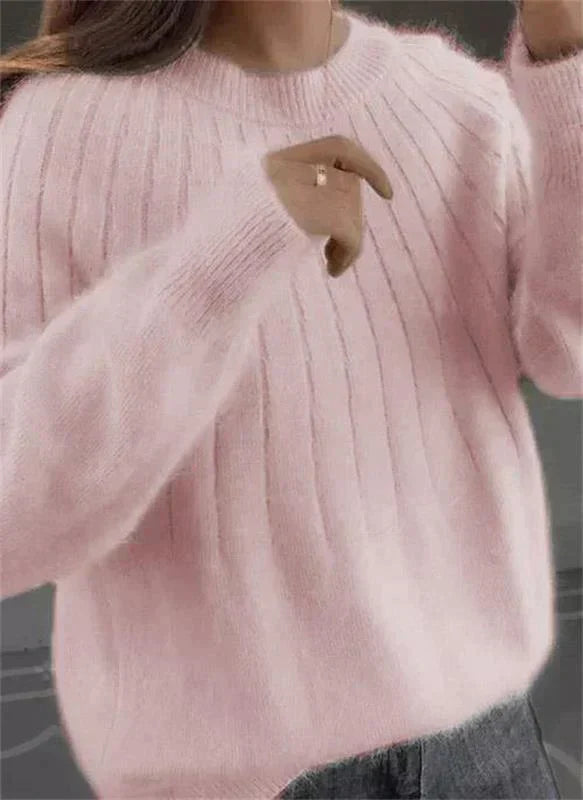 Herma | Fluffy knitted sweater for women