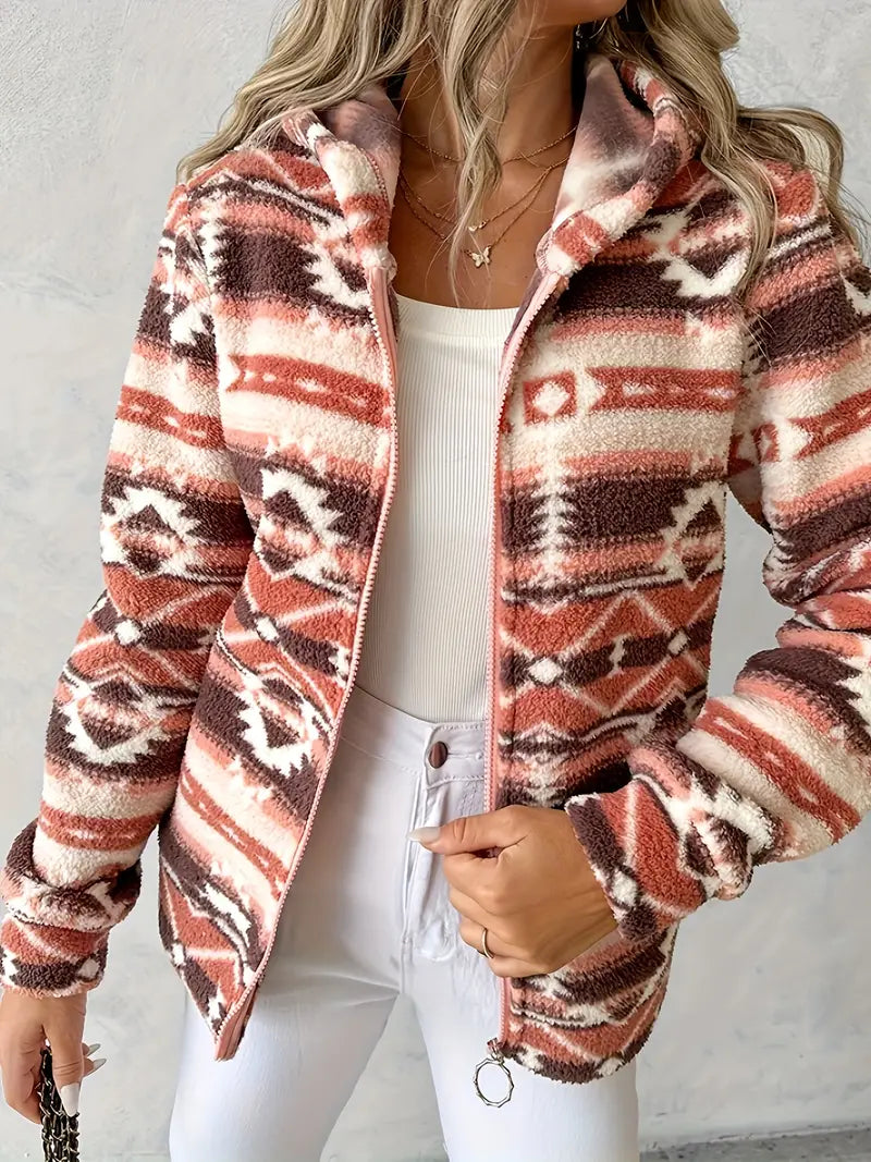 Isabel | Printed woven hooded jacket