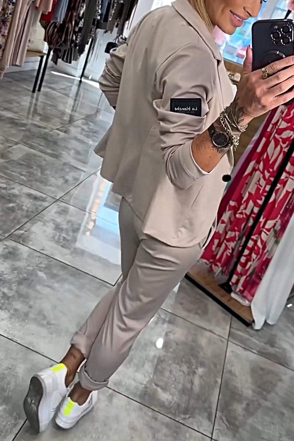 Simone | Elegant cotton jacket and trousers