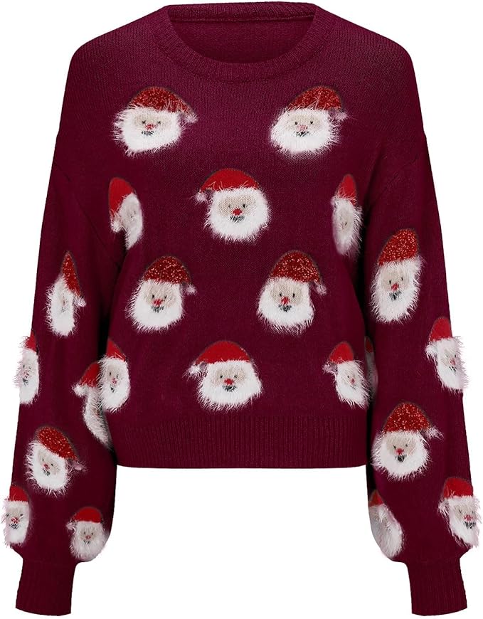 Azucena | Oversized Christmas sweater with Santa Claus motif