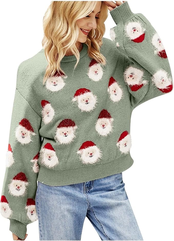 Azucena | Oversized Christmas sweater with Santa Claus motif