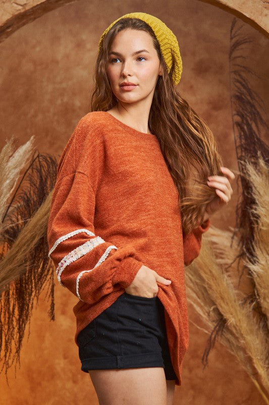 Aurora | SLEEVES WITH TWEED TRIM TUNIC