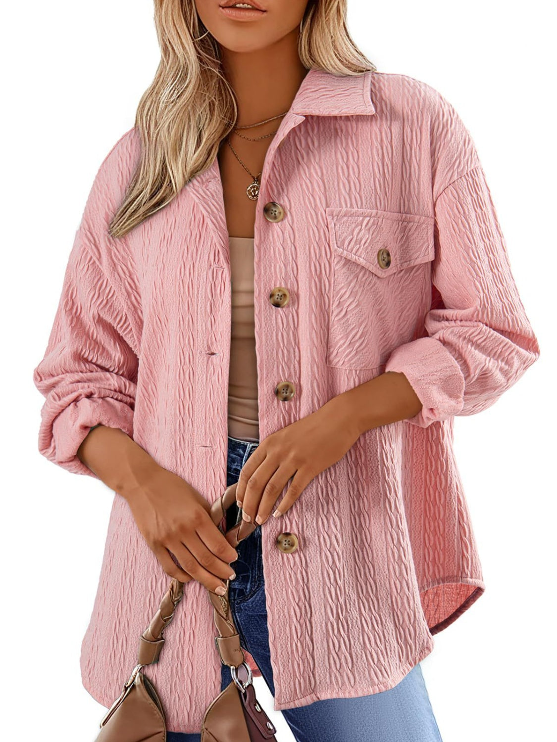 Rita | Structured long-sleeved jacket with button placket