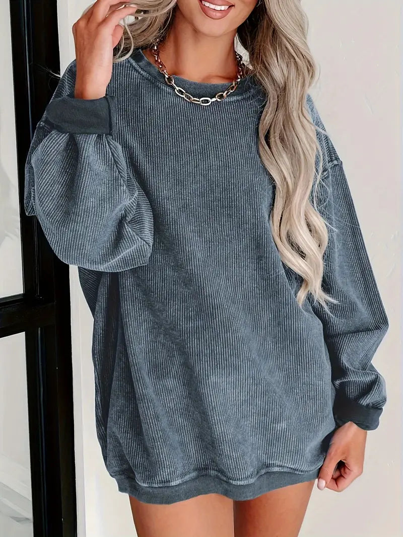 Anja | Perfectly stylish women's winter sweater made of corduroy
