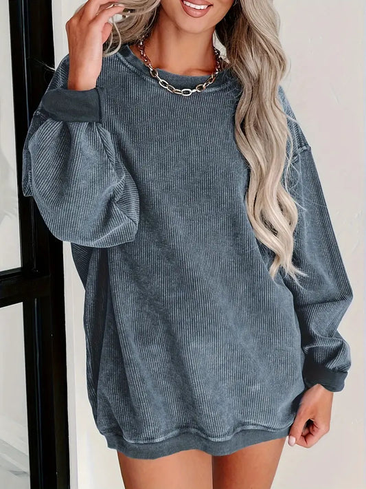 Anja | Perfectly stylish women's winter sweater made of corduroy