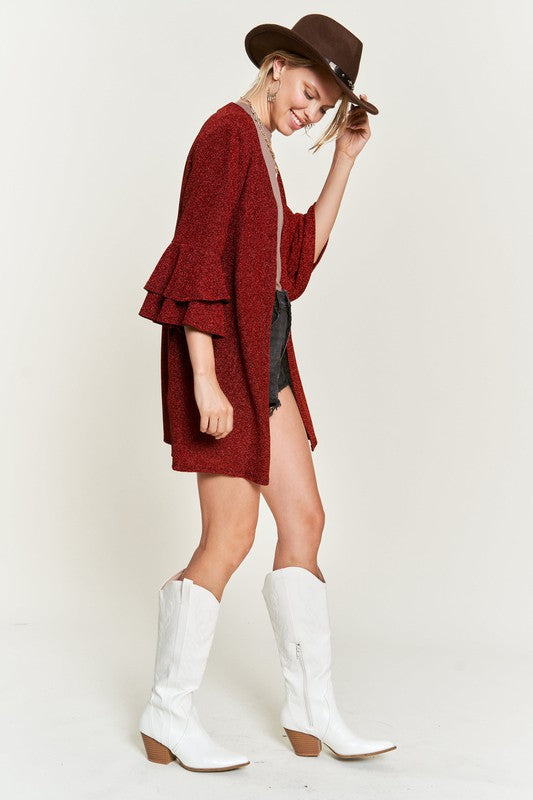 Matilde | Glittery kimono cardigan with bell sleeves