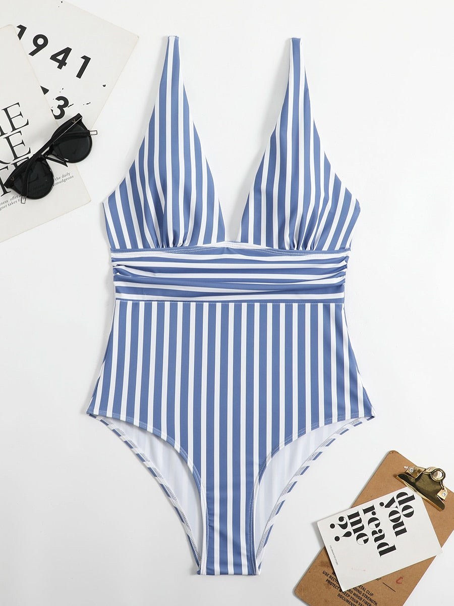 Ella® | Striped Swimsuit