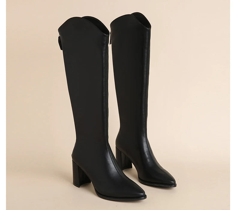 Liliana | Elegant women's boots with zipper and high heel
