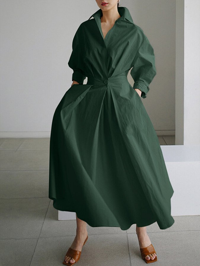 Kimberly | Chic Midi Dress with Button Closure