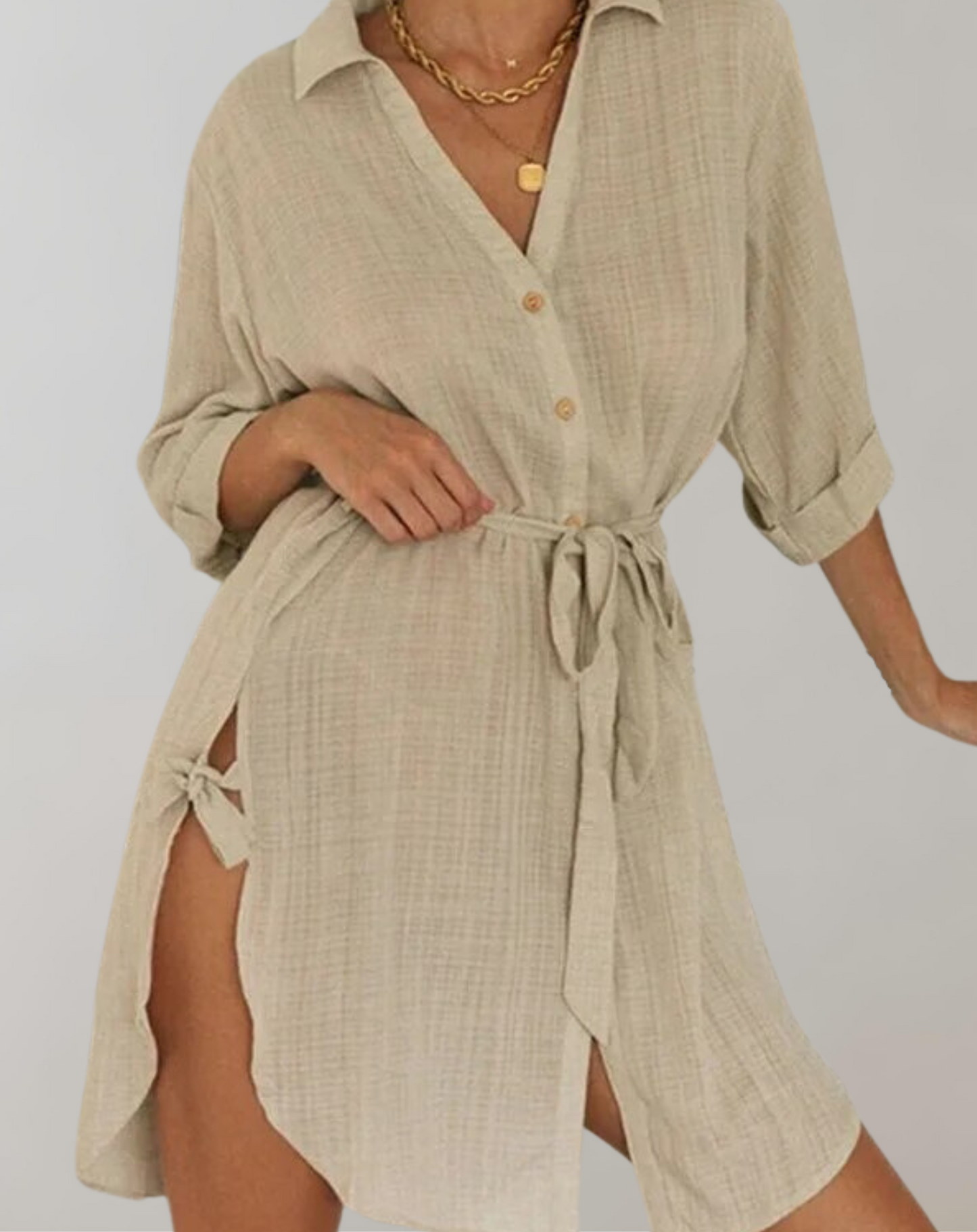 Paula® | Long-Sleeved Linen Shirt In Plus Sizes