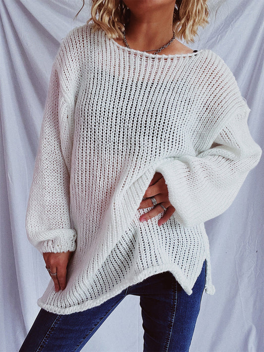 Bernadette | Sweater with a boat neckline and dropped shoulders