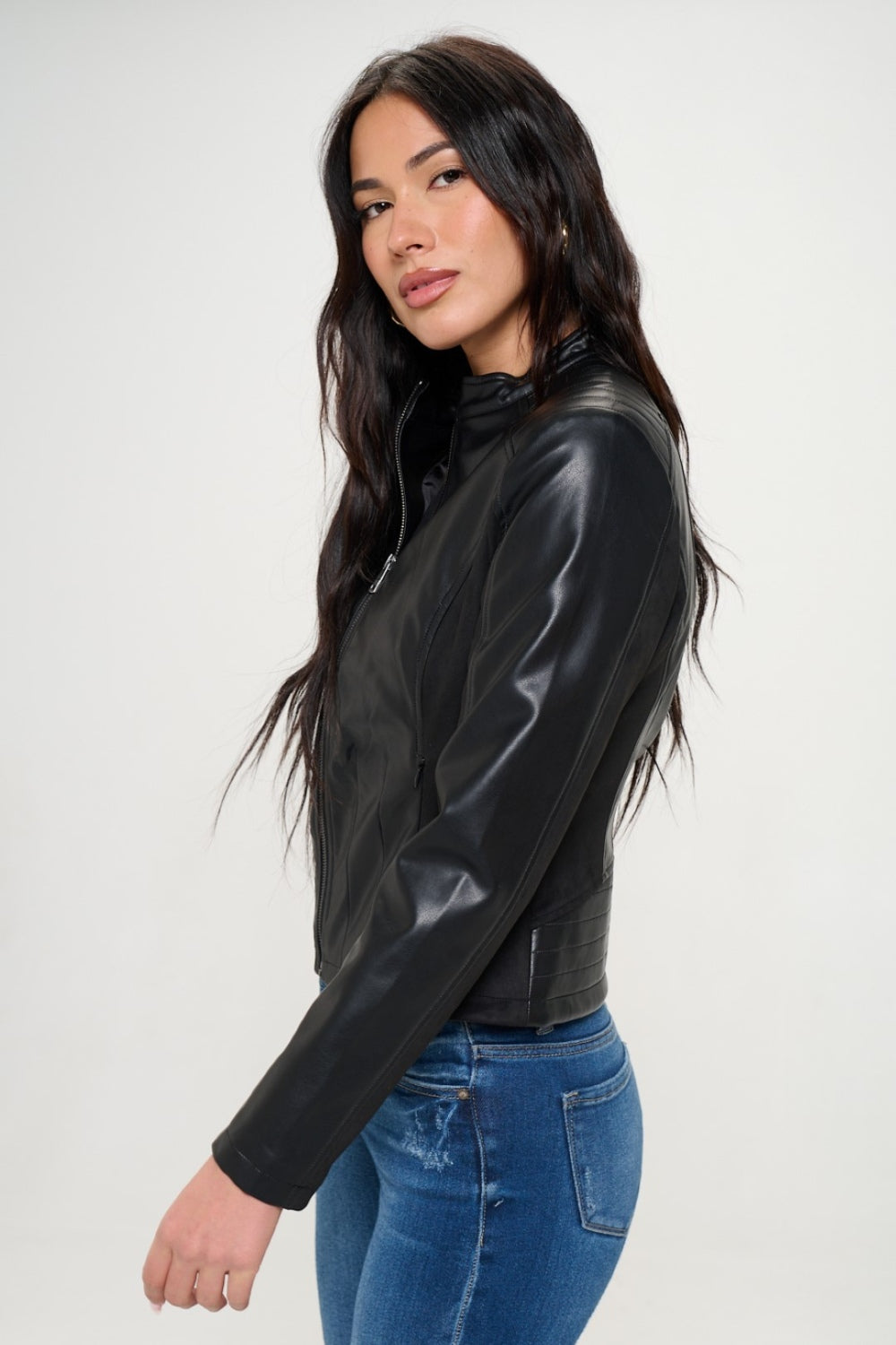 Luciana | Vegan motorcycle jacket with zip