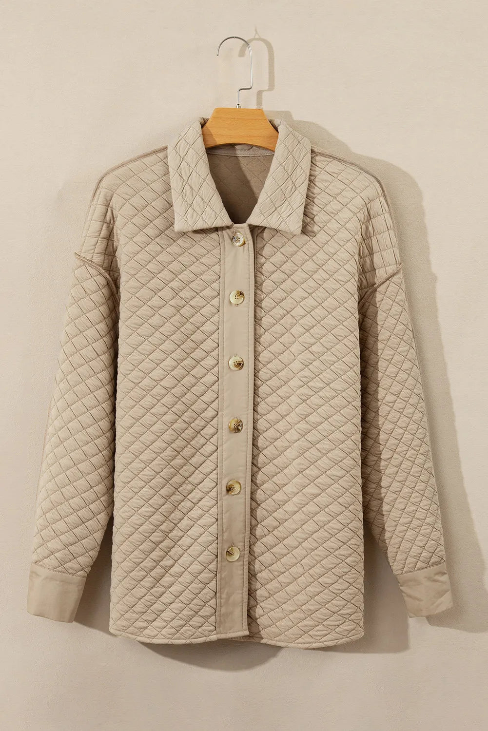 Magda | Long sleeve jacket with button down collar and collar