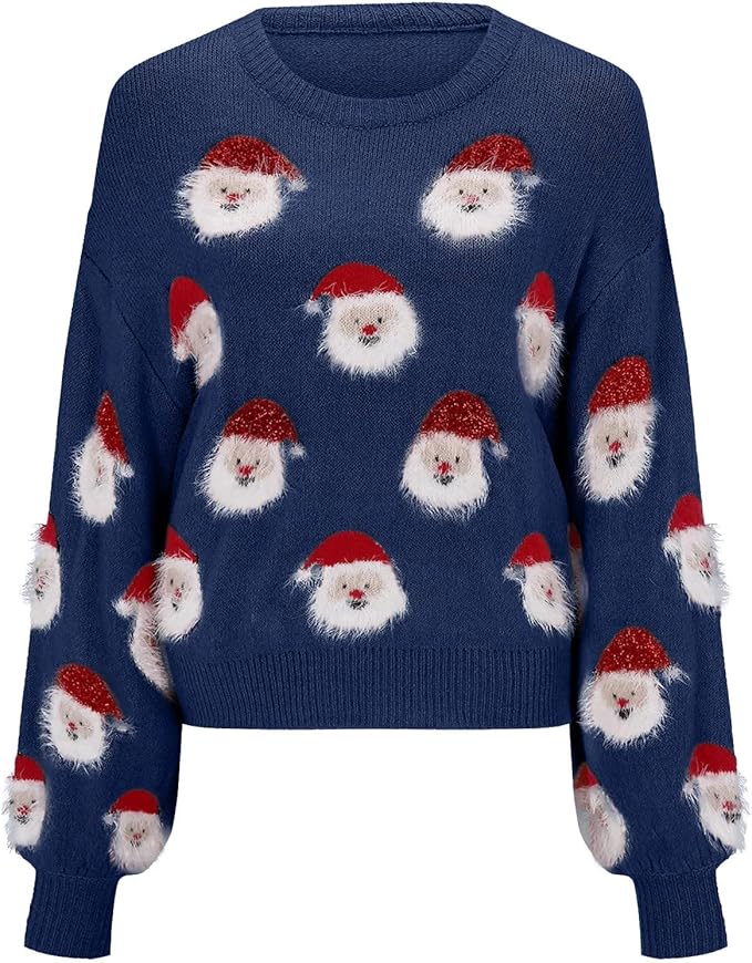 Azucena | Oversized Christmas sweater with Santa Claus motif