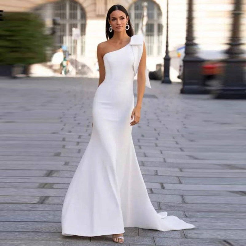 Rocío® | Fashion Fishtail Elegant Wedding Dress Slimming Shoulder