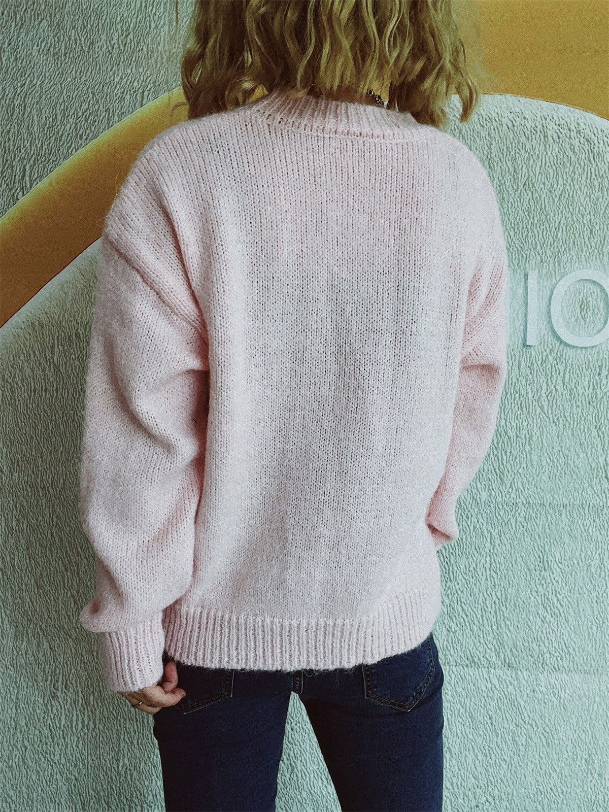 Maite | Long-sleeved sweater with a crew neck and bow trim