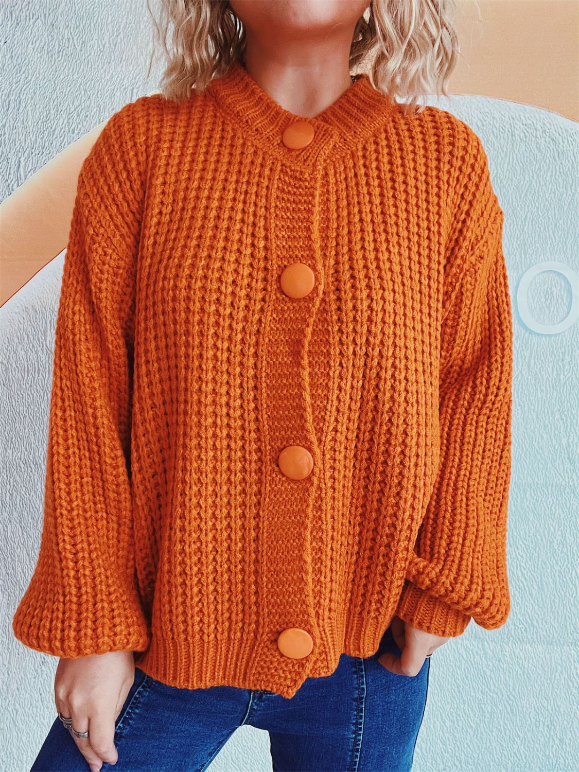 Adelheid | Long sleeve cardigan with buttons