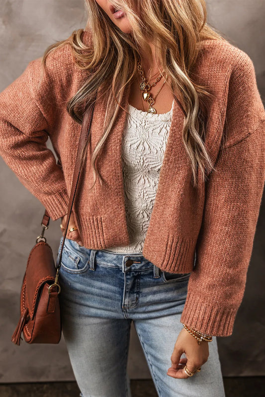 Luciana | Cardigan with an open front and dropped shoulders