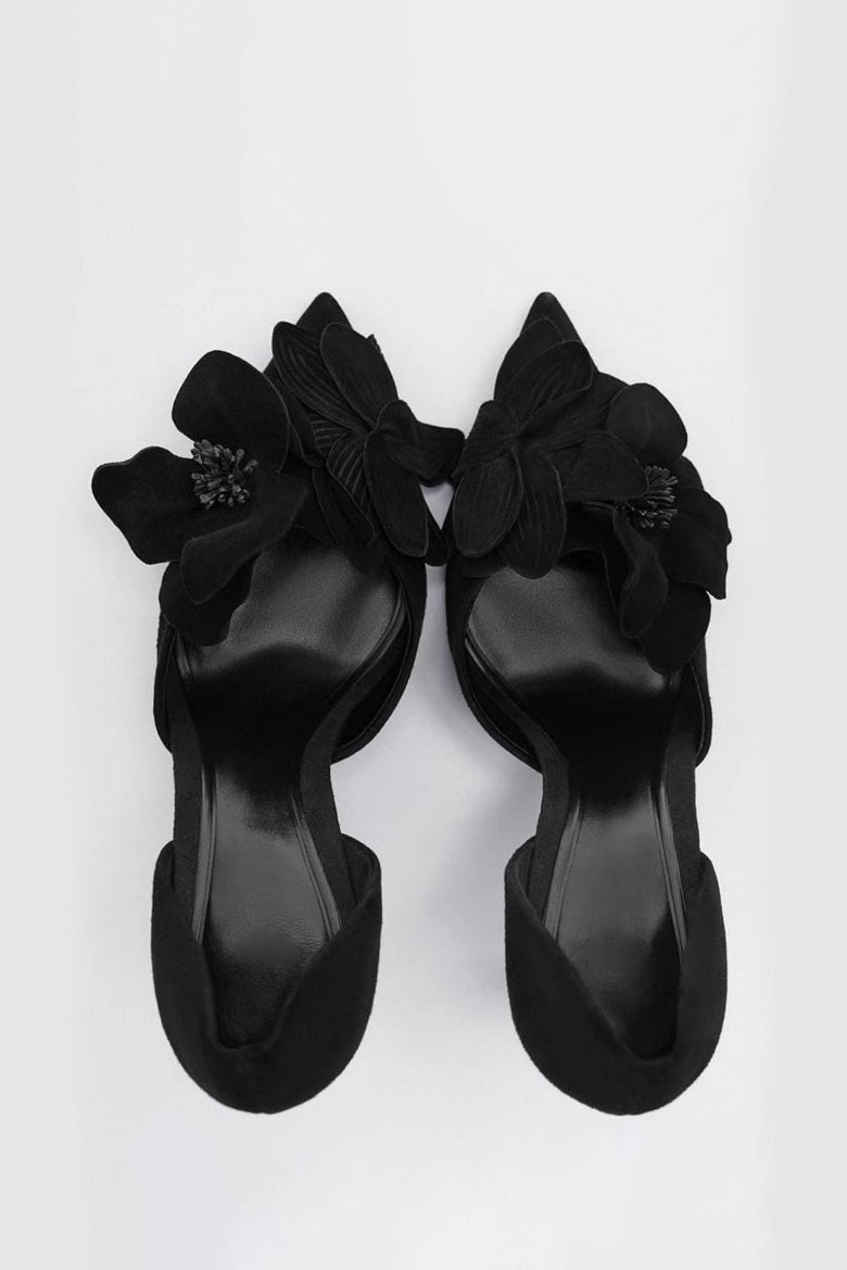 Maritza® | Flower Decorated Pointed High Heels