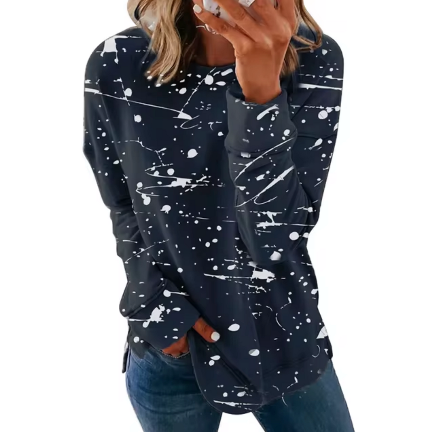 Romina | Oversized cotton long sleeve top