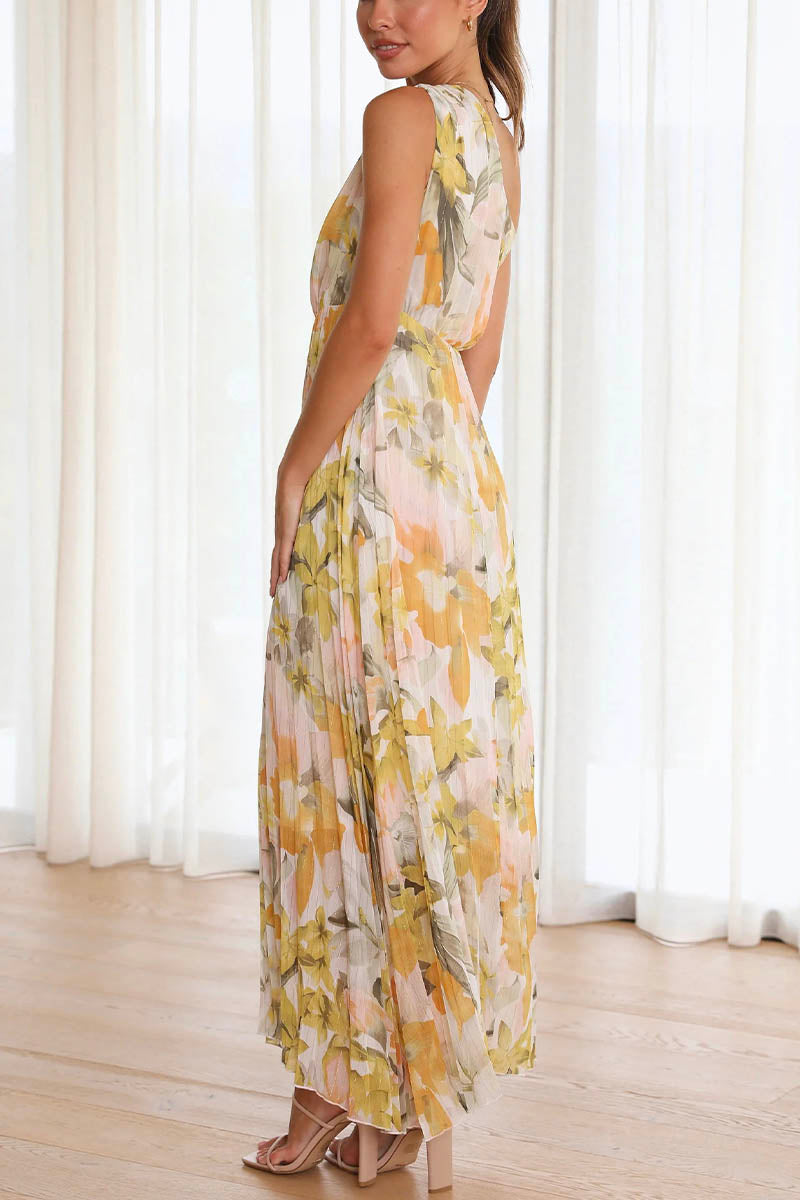Maria® | Printed Dress With Dropped Sleeves