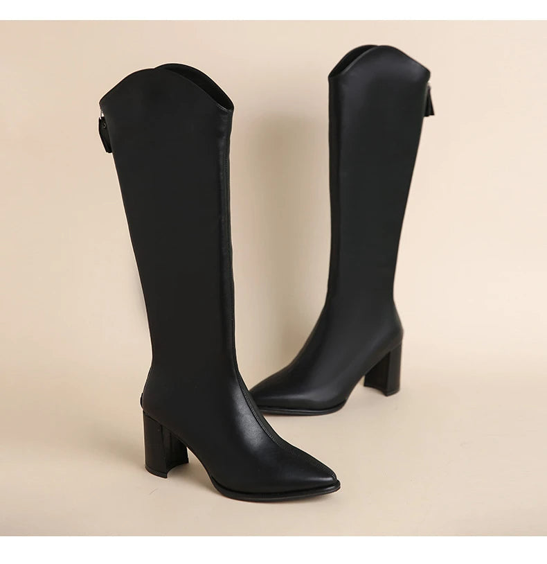 Liliana® | Elegant women's boots with zipper and high heel