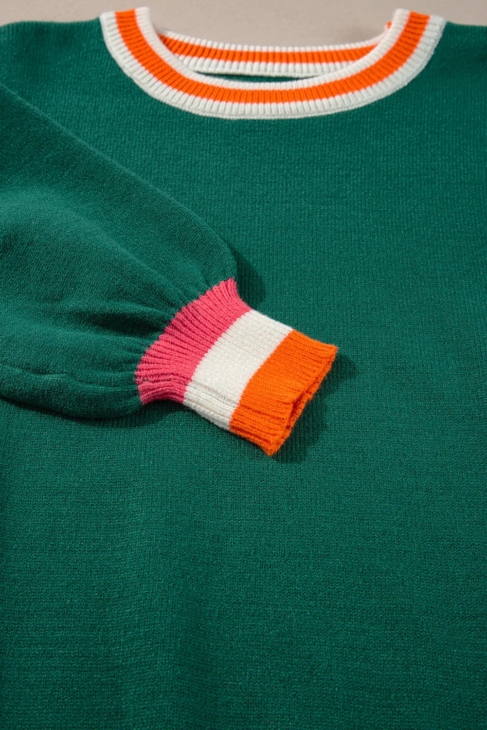 Mareike | Contrasting long-sleeved sweater with a crew neck
