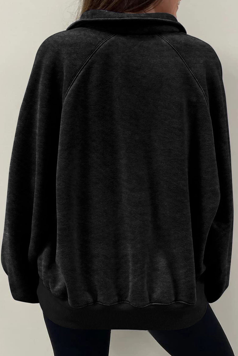 Olga | Long sleeve sweatshirt with half snap closure