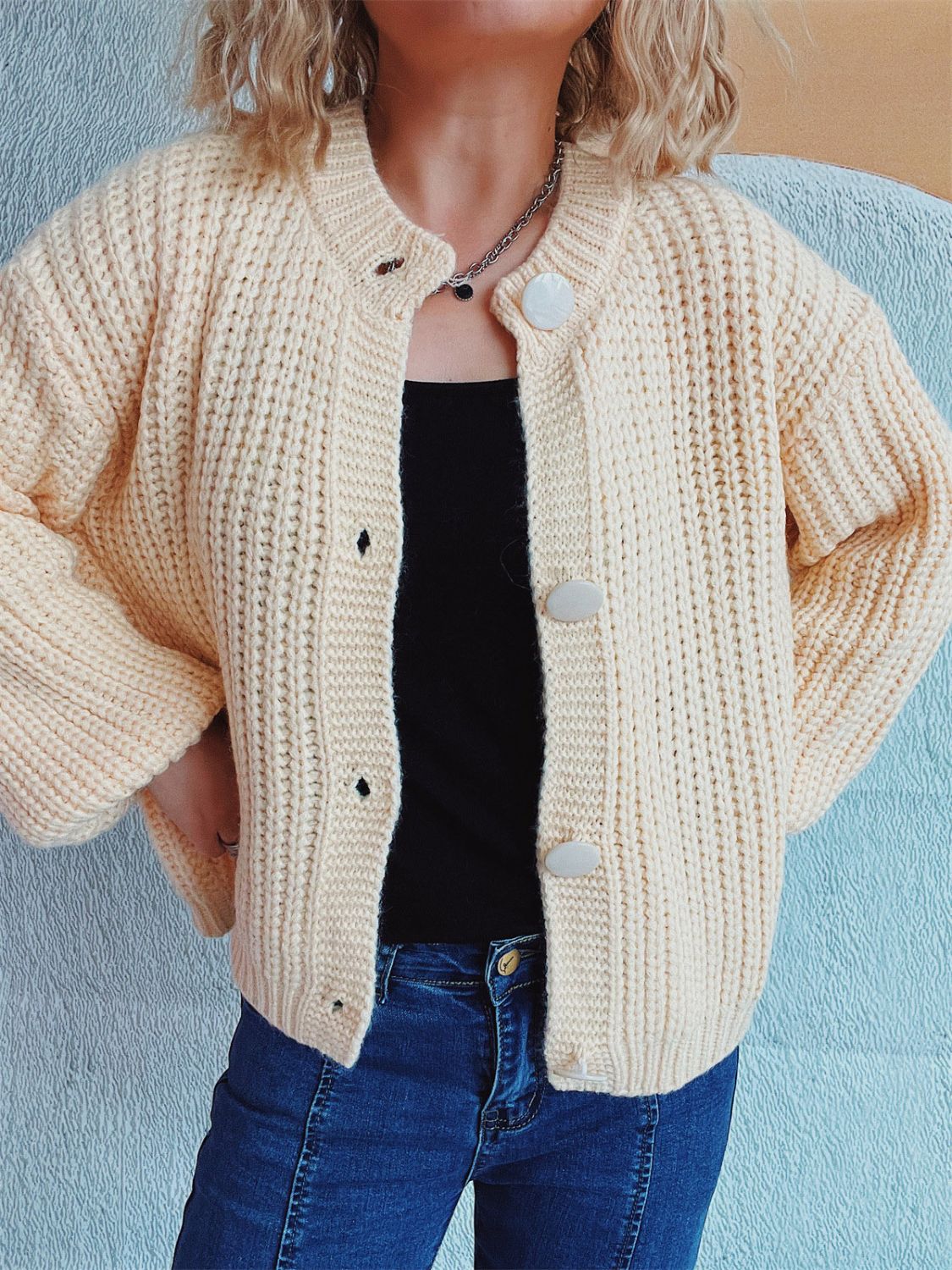 Adelheid | Long sleeve cardigan with buttons